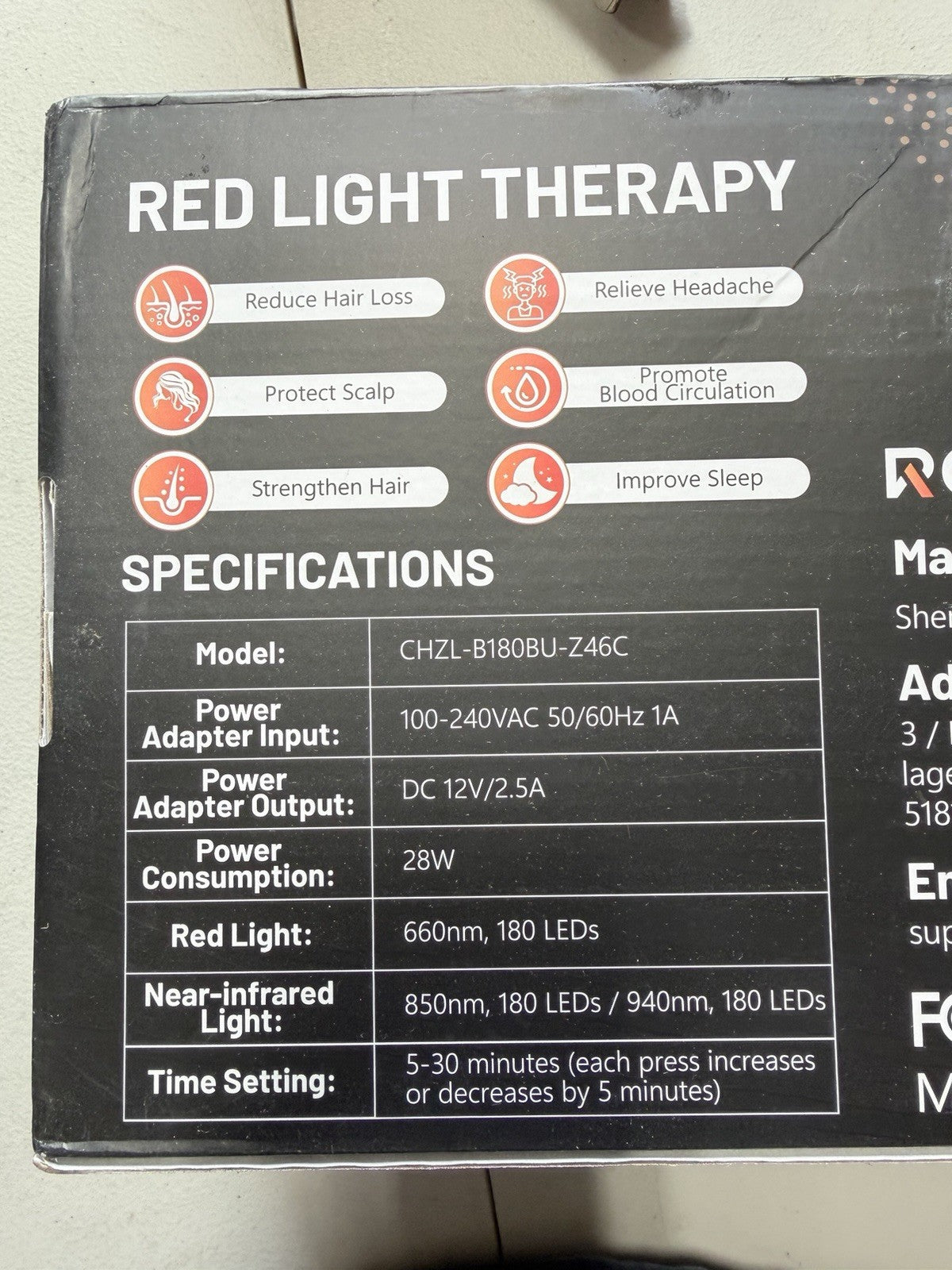 Red Light Therapy Cap for Hair Growth - 660nm 850nm 940nm