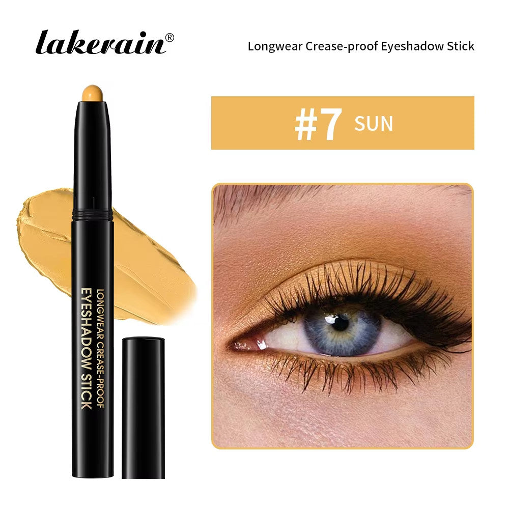 Longwear Waterproof Eyeshadow Stick with Shimmer & Matte Finishes - Crease-Proof, 12 Color Options