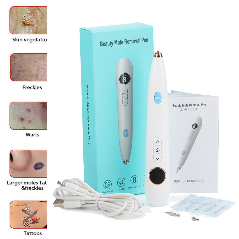 Laser Mole & Skin Tag Remover Pen - 9 Level Adjustable Spot Treatment