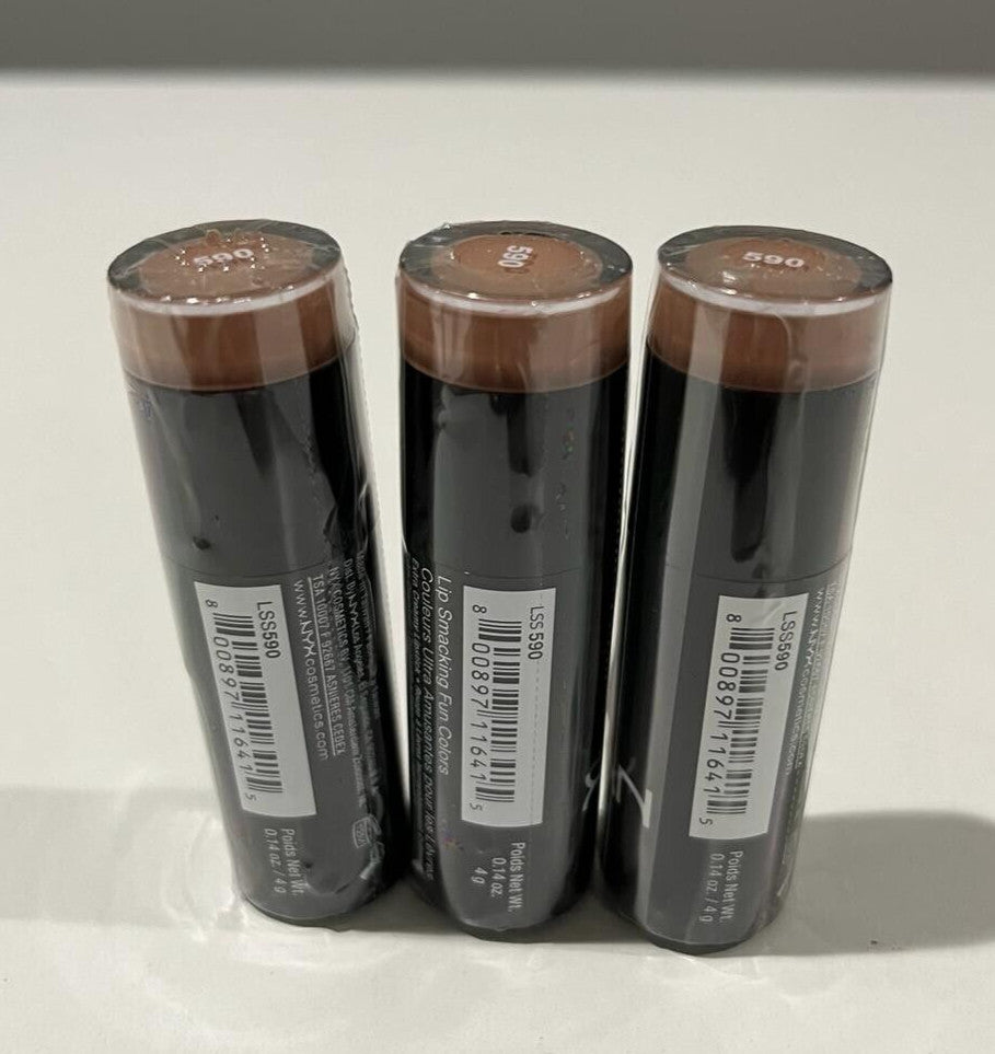 3 Pieces Lipstick Set - NYX Lip Smacking Fun Colors Honey Miel LSS-590