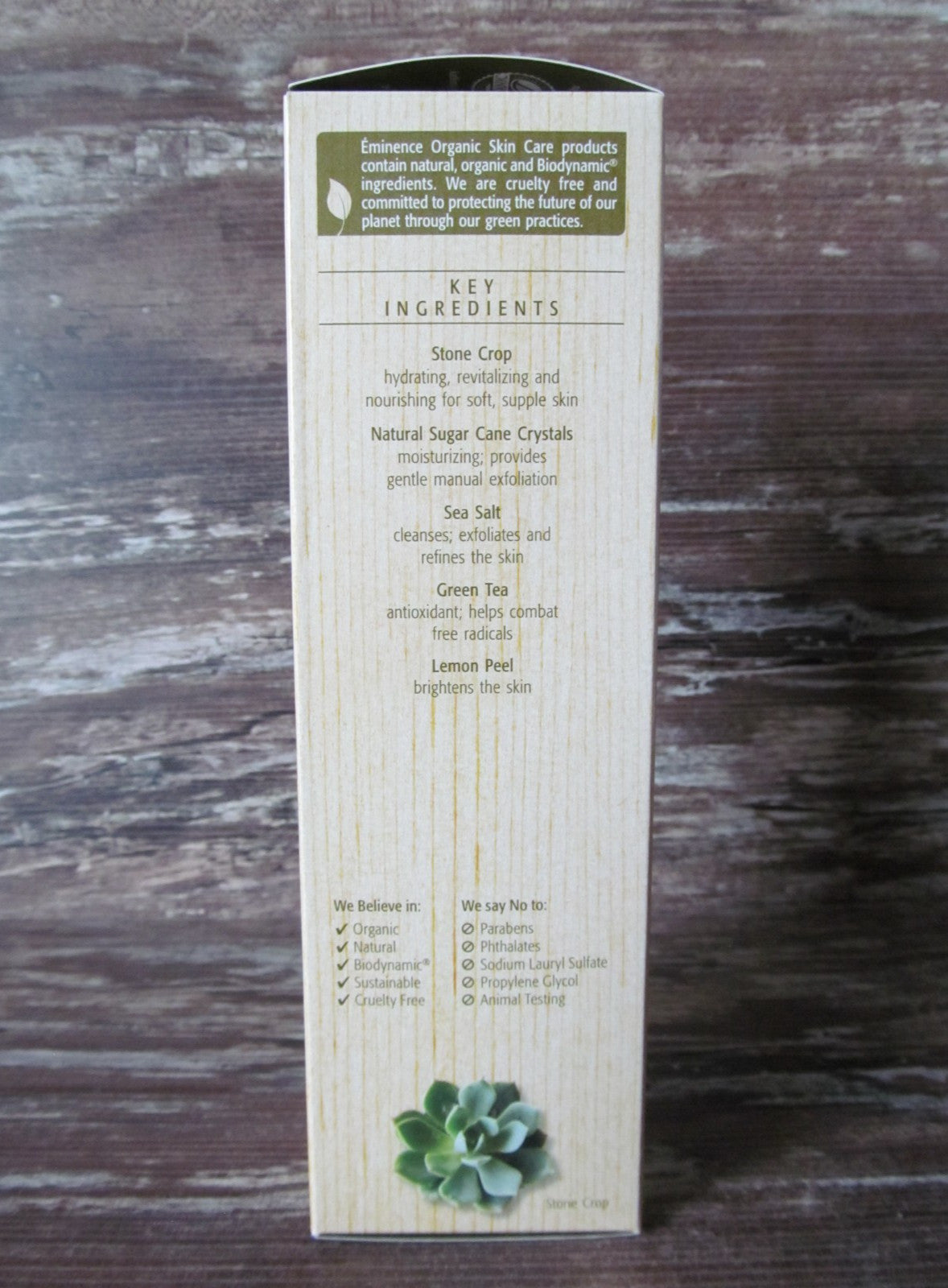 EMINENCE Organic Skin Care STONE CROP REVITALIZING BODY SCRUB 8.4 oz