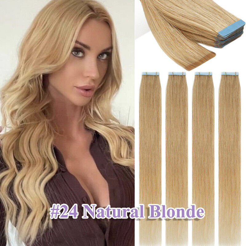 Remy Human Hair Tape-In Extensions 18-22 Inches - Thick & Natural Look