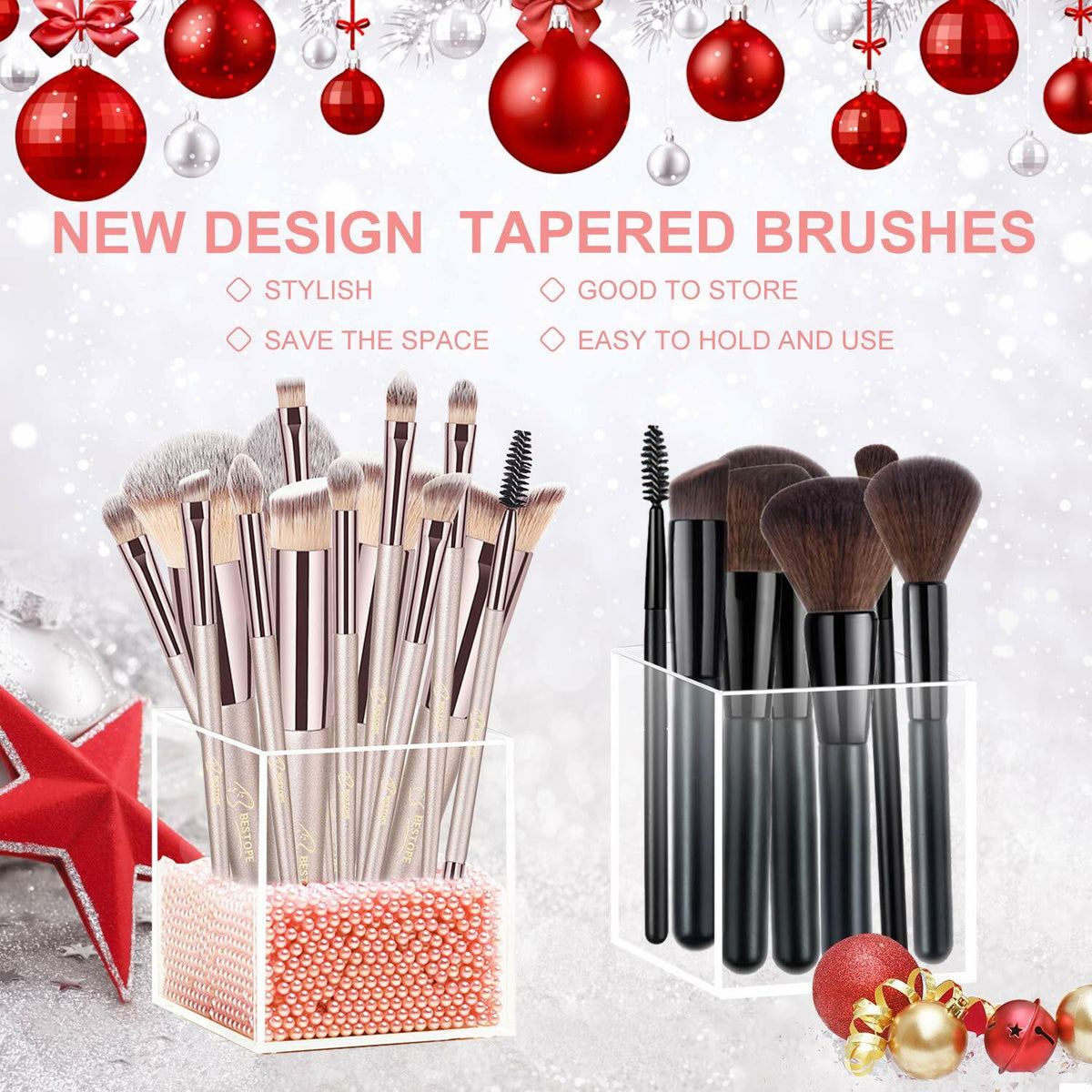 Makeup Brush Set 20 Pcs Synthetic Face & Eye Brushes for Foundation Contour