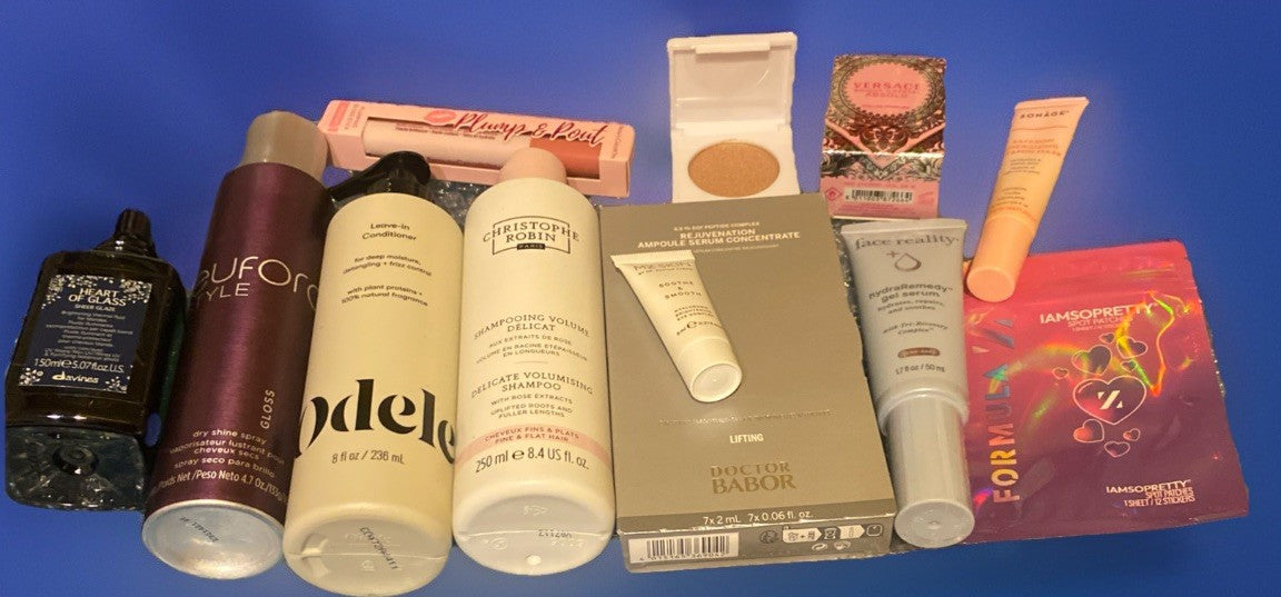 12-Piece High-Quality Hair, Skincare & Fragrance Travel & Sample Set - Assorted