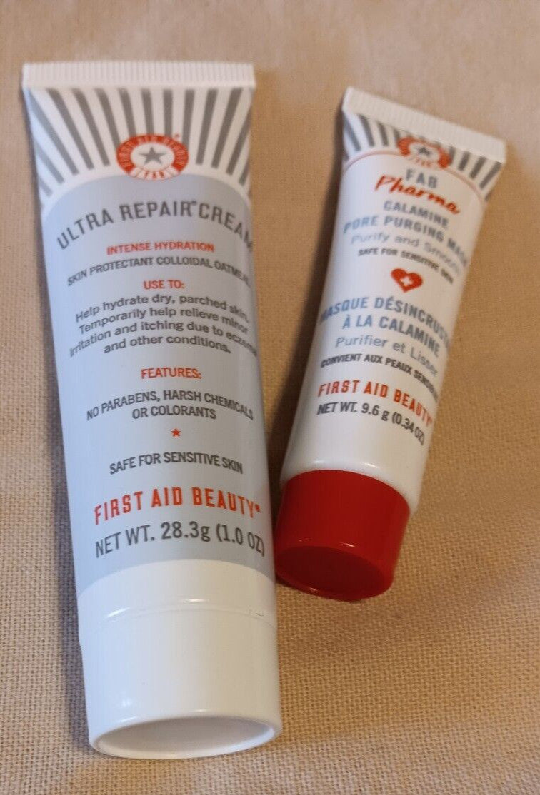 First Aid Beauty Pore Purging Mask & Ultra Repair Cream Travel Set - 1oz & 0.34oz