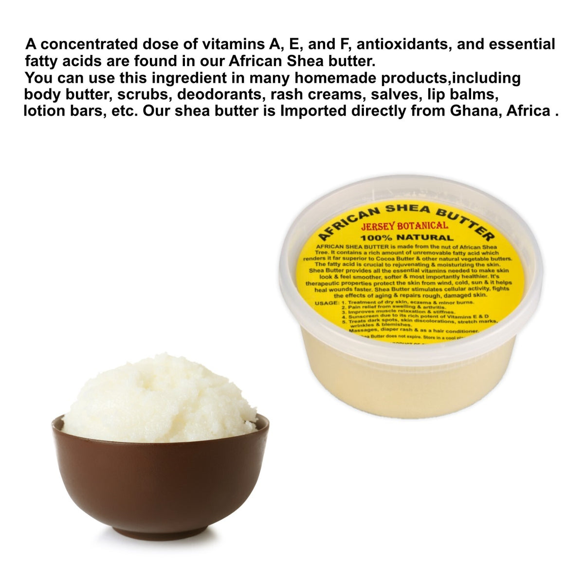 Raw African Shea Butter - 100% Organic Unrefined Ghana