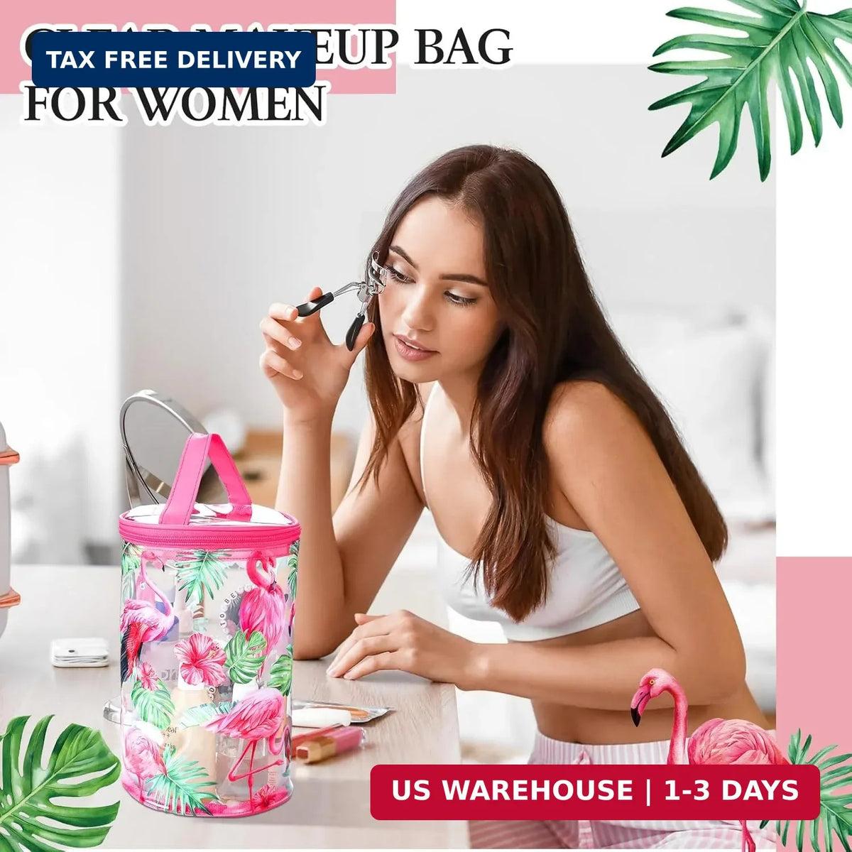 Travel Toiletry Bag - Clear Waterproof Lotion & Sunscreen Organizer