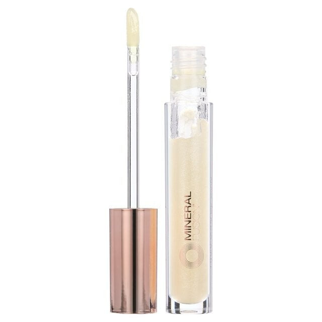 Mineral Fusion Hydro Shine Lip Gloss Santorini - Clear with Shimmer, Vegan & Nourishing