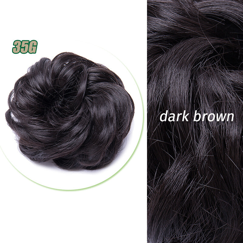Curly Messy Bun Hair Piece Scrunchie Thick Updo Hair Extensions - Real Human Hair