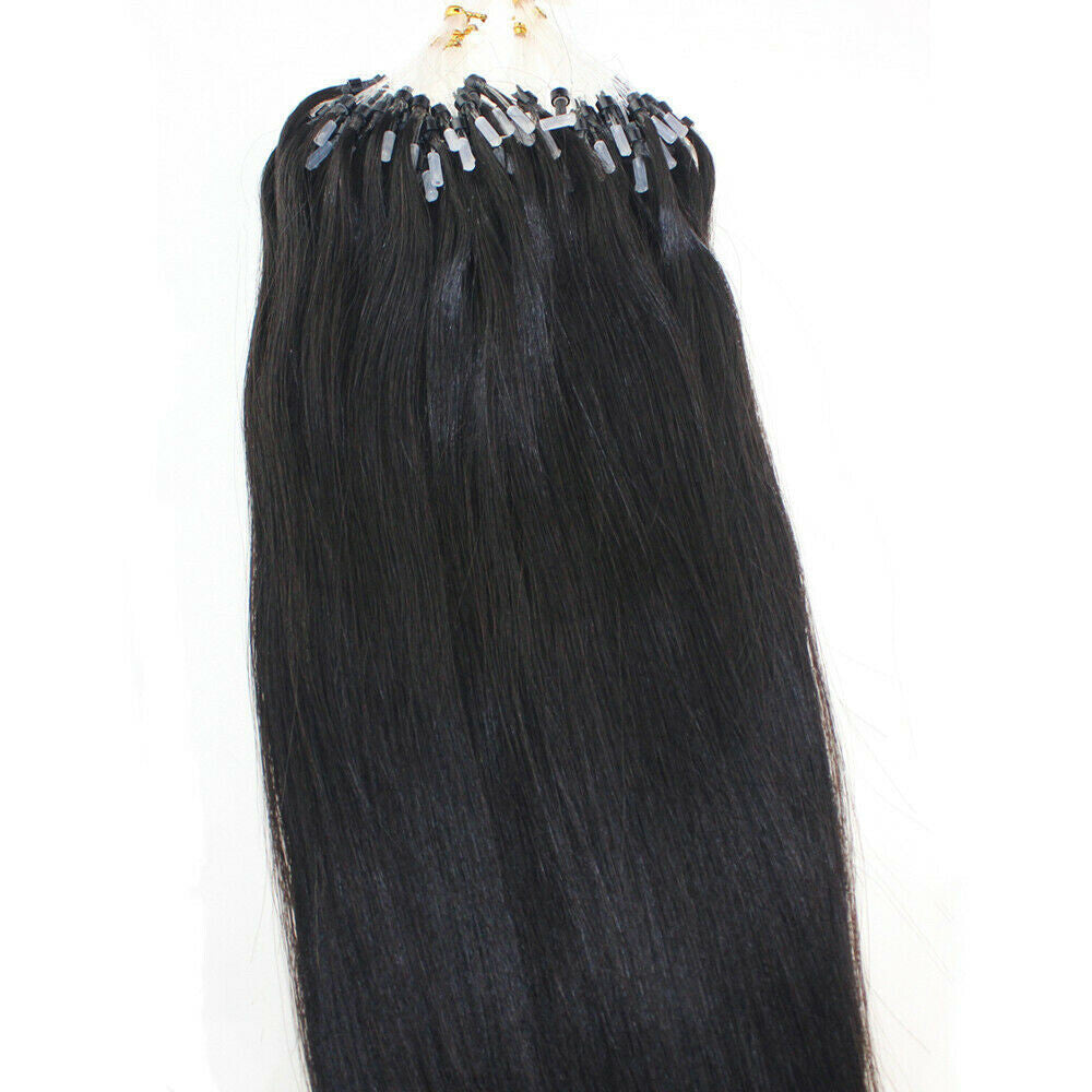 Micro Loop Hair Extensions - Real Human Hair Beads & Link Remy Russian Hair
