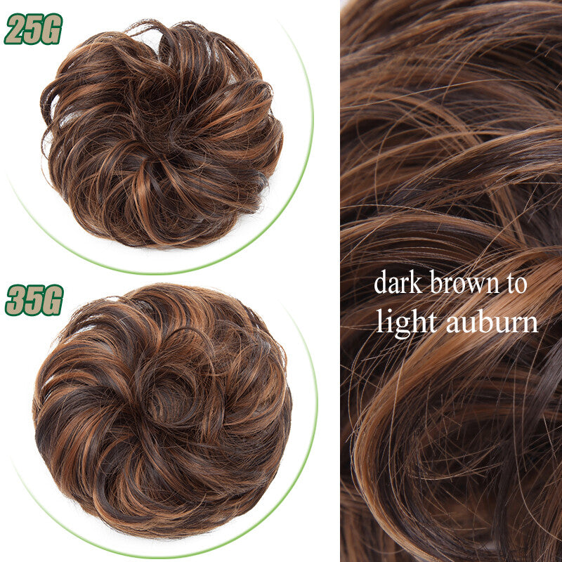 Curly Messy Bun Hair Piece Scrunchie Thick Updo Hair Extensions - Real Human Hair