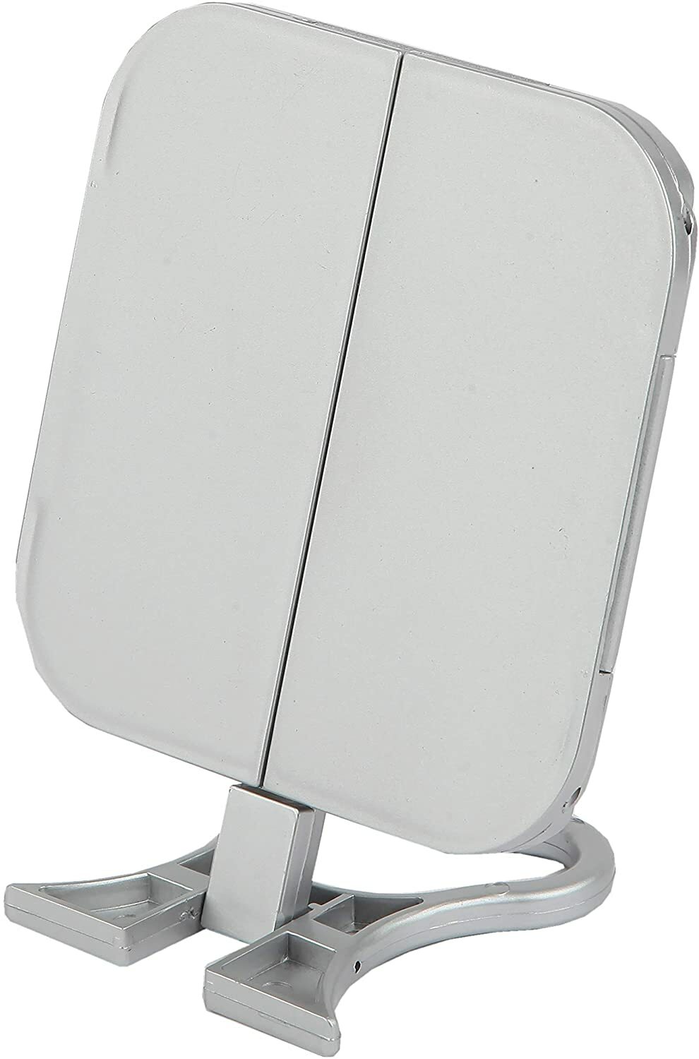 Tri-Fold 3-Way Handheld or Stand Makeup Shaving Mirror with Heart Stand