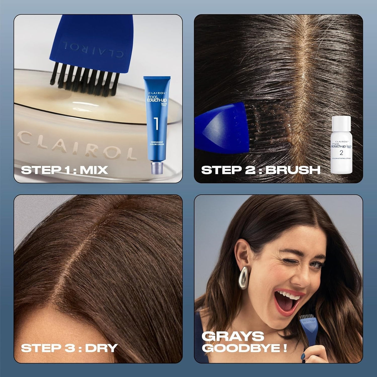 Root Touch-Up Permanent Hair Color #6 Light Brown - 6 Pack
