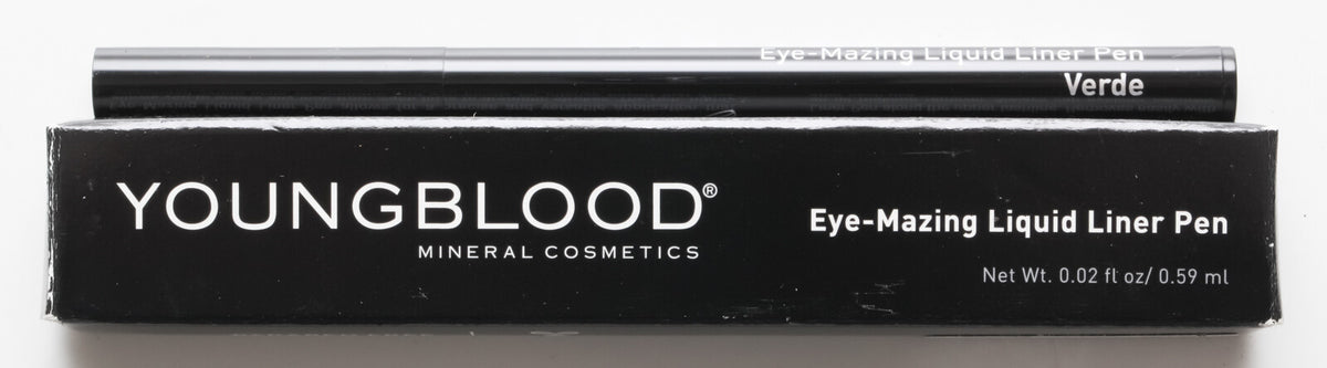 Mineral Liquid Eyeliner - Water-Resistant, Precise Tip, 0.02 fl oz Verde