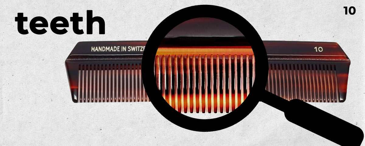 Handmade Swiss European Cellulose Acetate Comb 5.1 Inch Havana Tortoise Brown