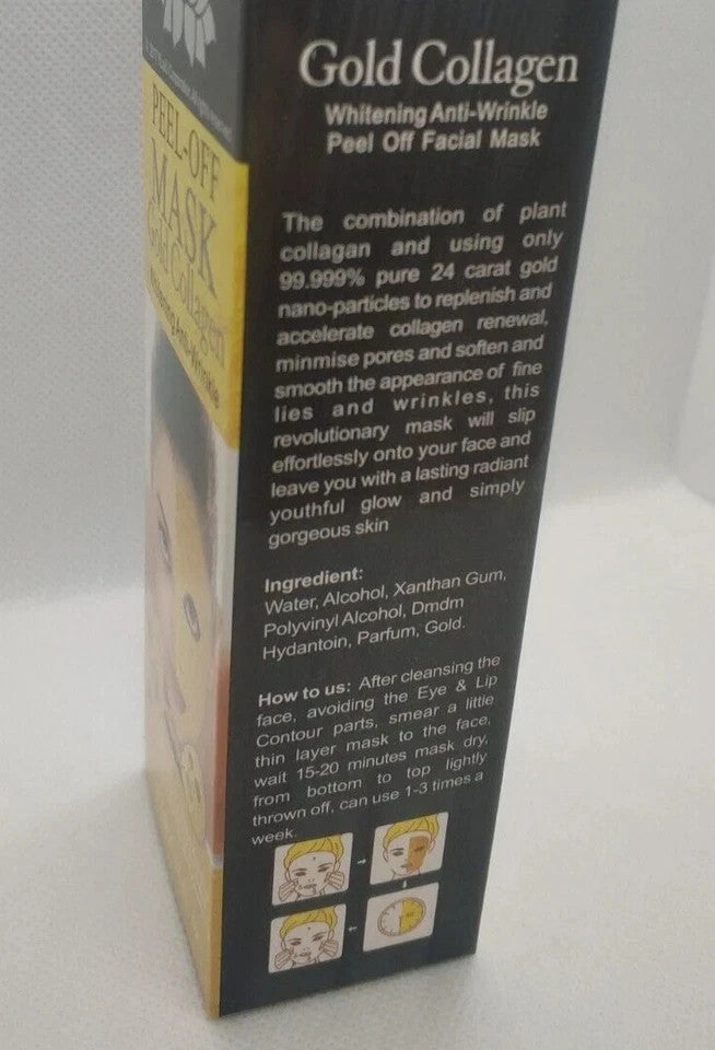Gold Collagen Peel-Off Facial Mask - 2 Pack, 120ml