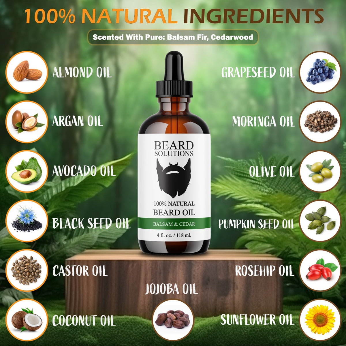 Bulk Scented Beard Oil - Natural Hair Growth Serum with Essential Oils
