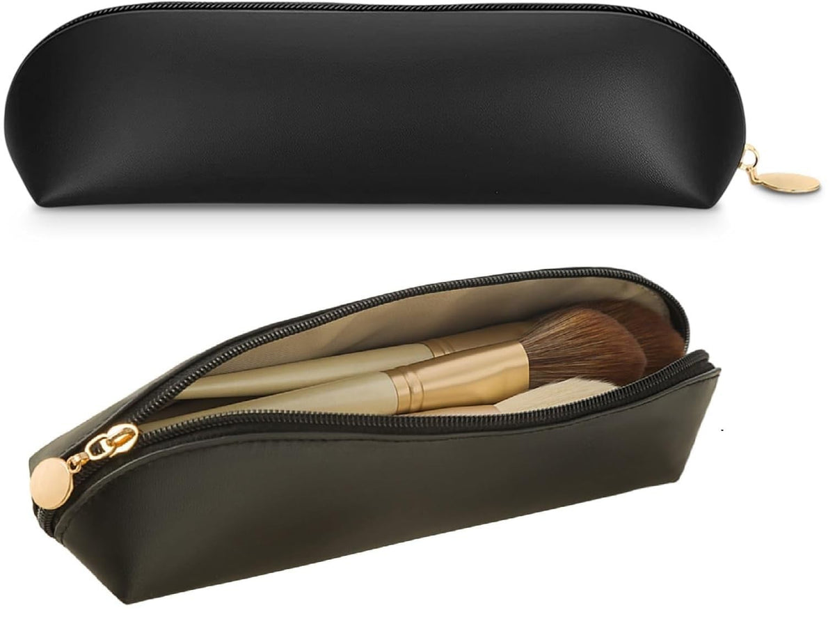 Travel Makeup Brush Organizer Bag - Zipper Cosmetic Case for Women