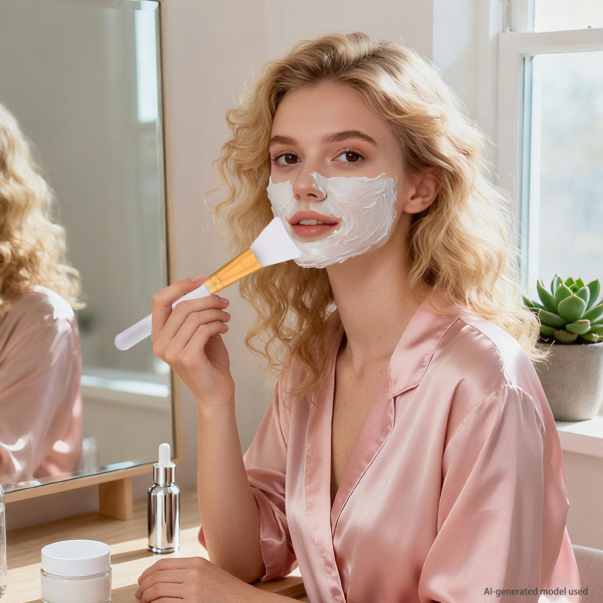 Silicone Face Mask Applicator Brushes - 2 Pack for Skincare & Masks