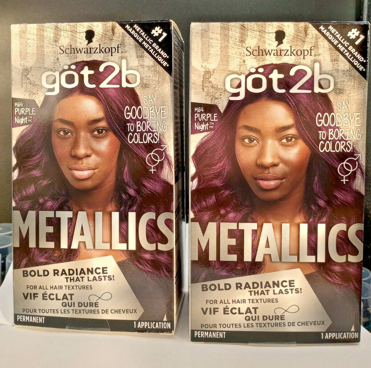 Permanent Hair Color Purple Night #M64 - 2 Pack