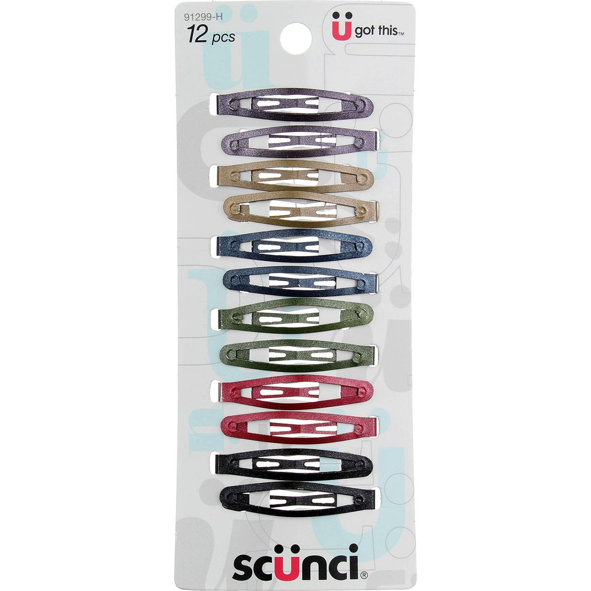 3 Pack Scunci Hair Barrette, 12 Ct