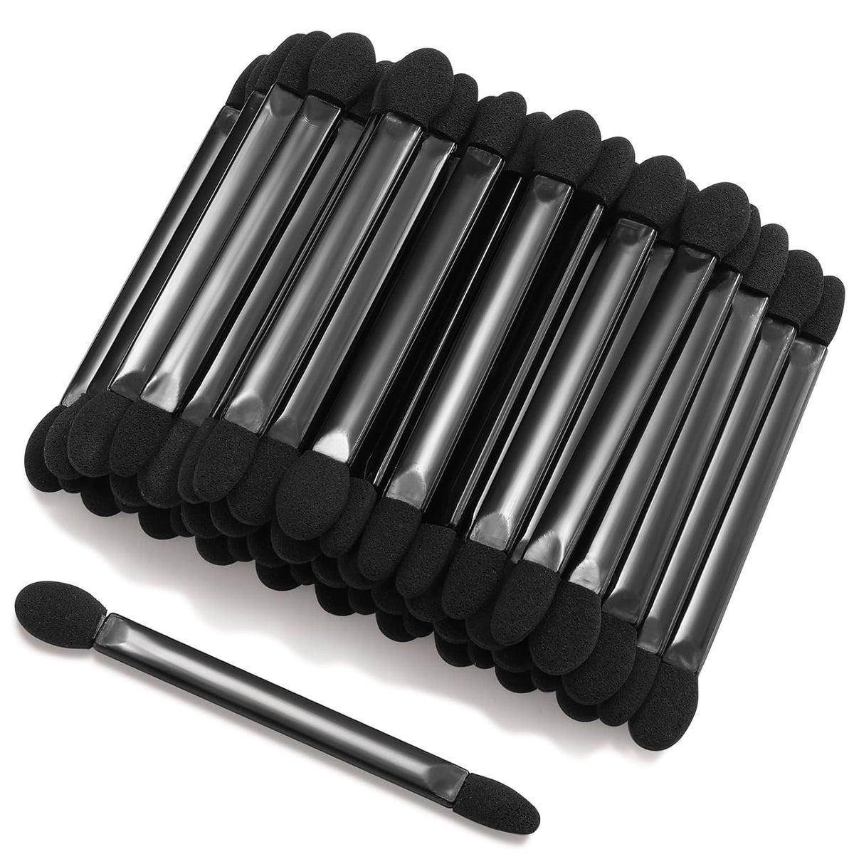 Disposable Dual-Side Eyeshadow Brush Set - 50 Pack, Single Use Cosmetic Tools