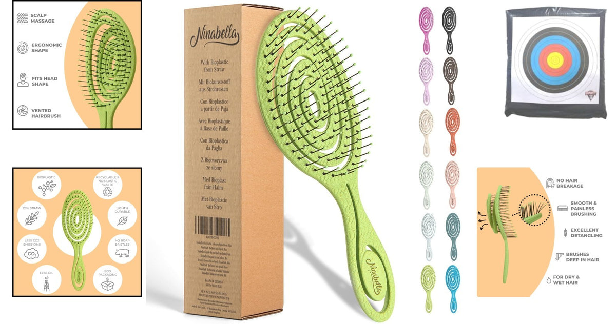 Ergonomic Spiral Detangling Brush - Gentle, Eco-Friendly Hair Care Tool