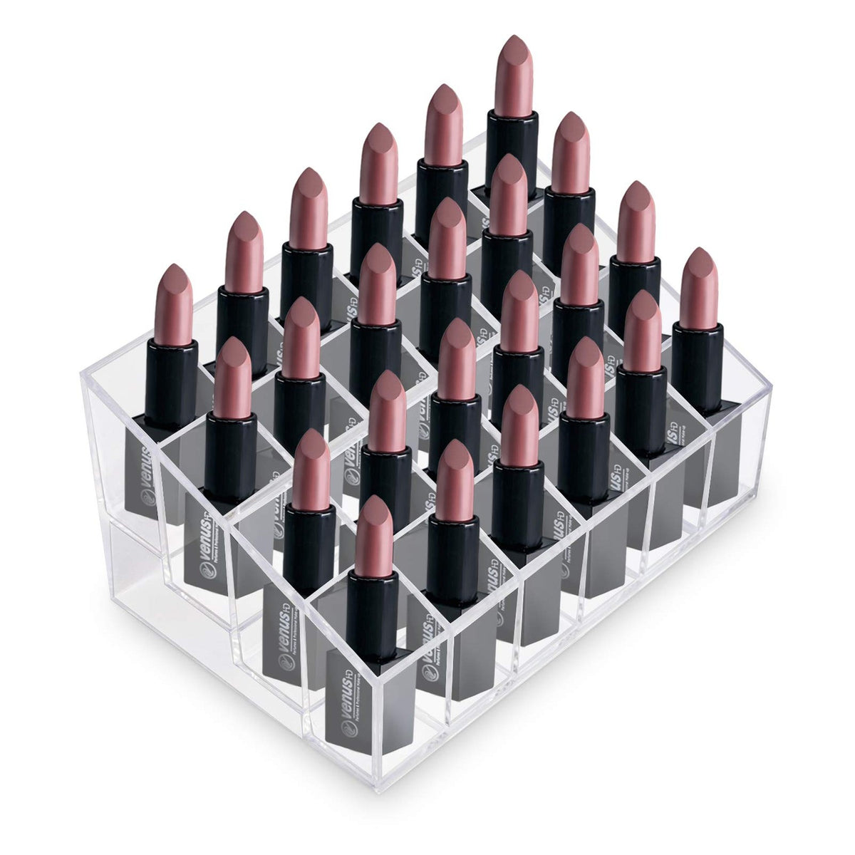 Transparent Makeup Organizer with Multiple Compartments - Clear Cosmetic Storage Box