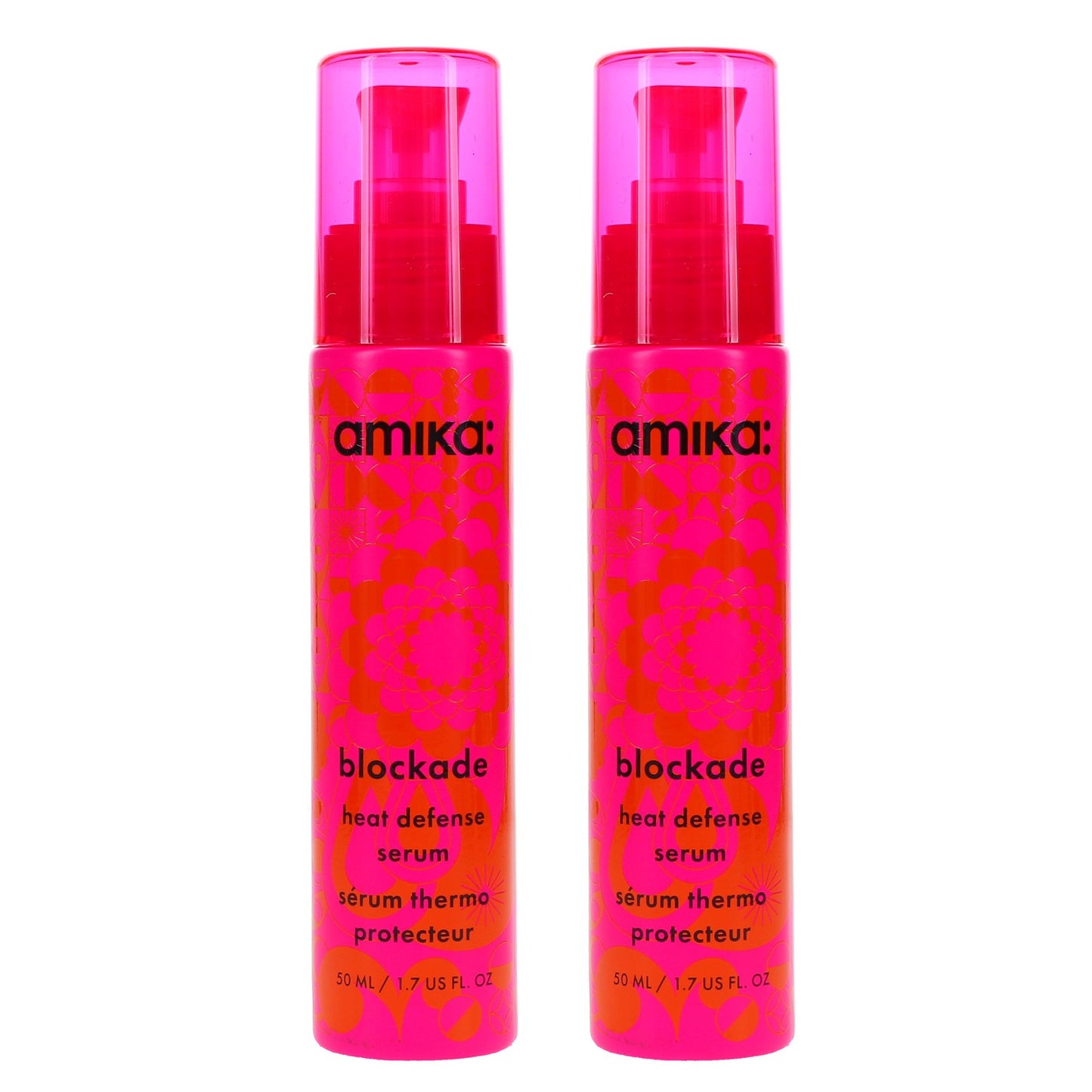 Amika Heat Defense Serum 1.7 oz - Protects Hair from Thermal Damage, 2 Pack