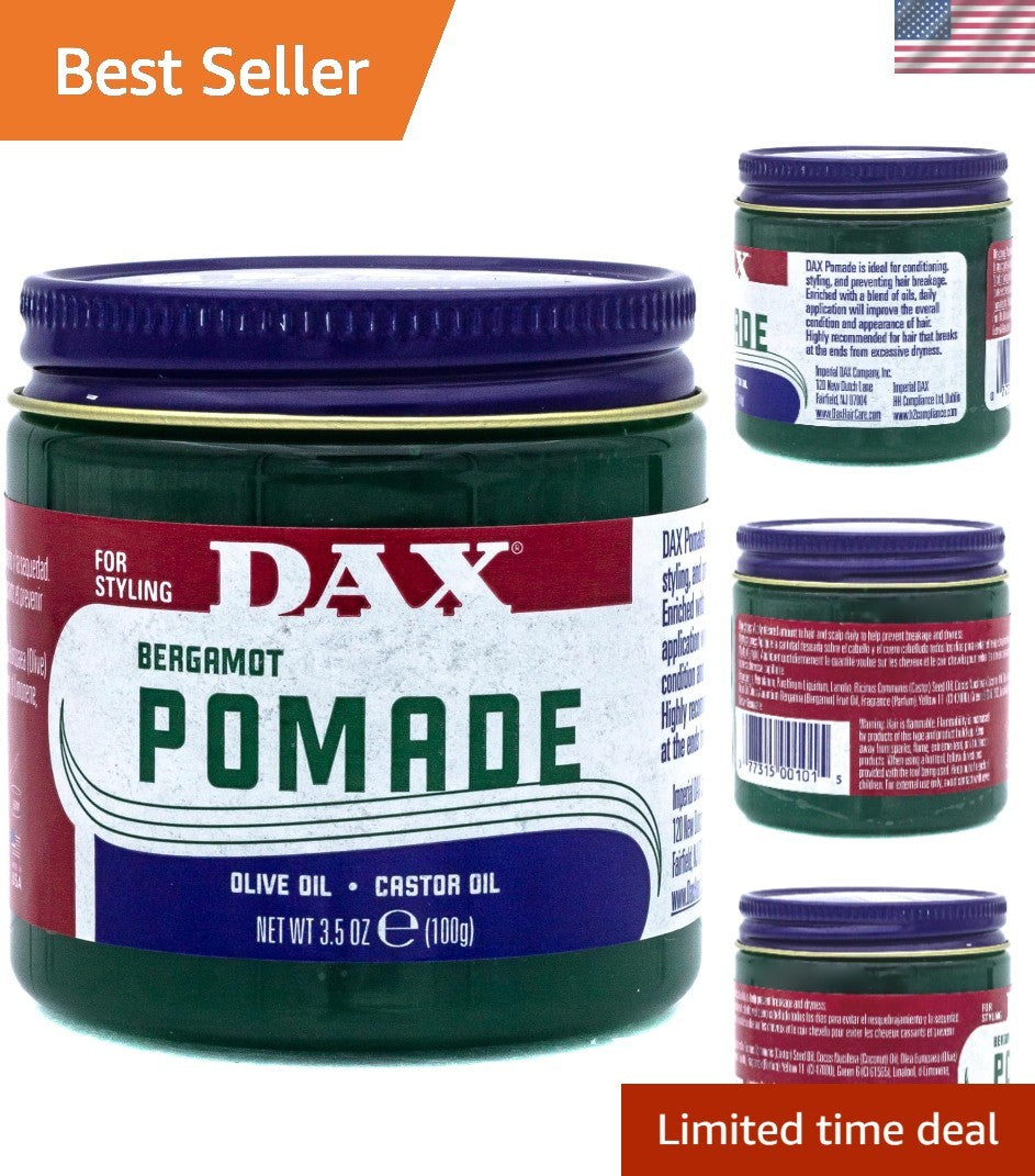 Bergamot Scented Hair Pomade for Frizz Control & Moisture - 3.5 oz