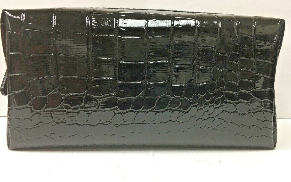 Bare Minerals Faux Black Snakeskin Cosmetic Bag 7x4x3.5 Inches 2 Pack