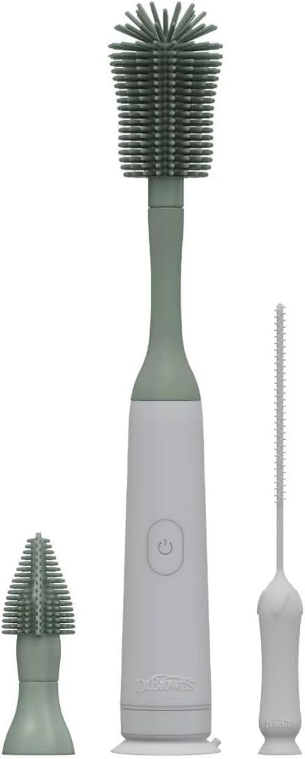 Electric Baby Bottle & Nipple Cleaning Brush Set - Rechargeable USB