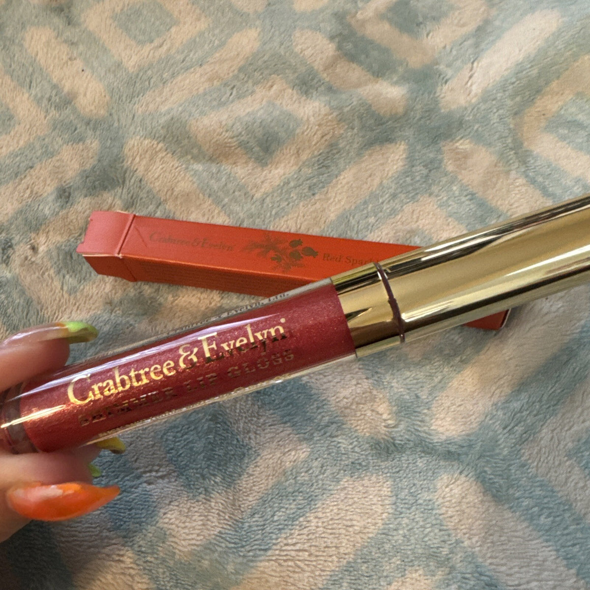 Red Sparkle Lip Gloss - Shimmer Finish, 0.11 Oz