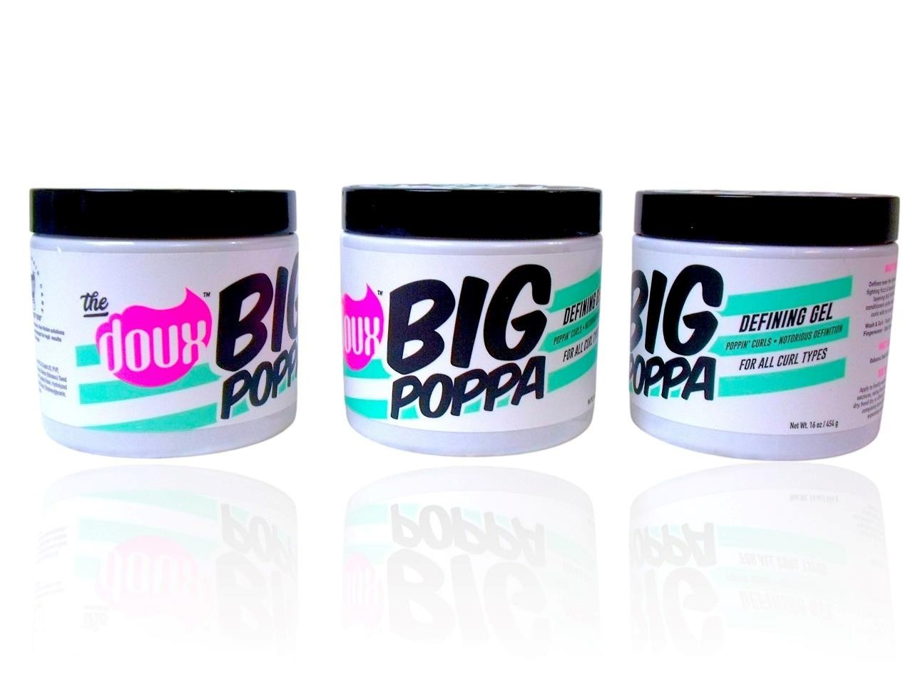 Big Poppa Defining Hair Gel for Curly Hair - Fight Frizz & Humidity, Lot of 3