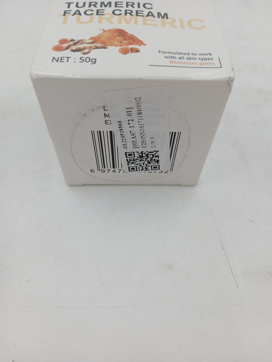 Turmeric Face Cream 50g - Nourishing Skin Moisturizer, Sealed, Exp 7/2026