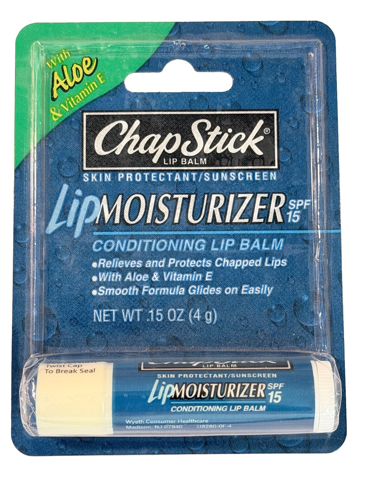 Vintage ChapStick Lip Moisturizer Conditioning Balm - Rare USA NOS