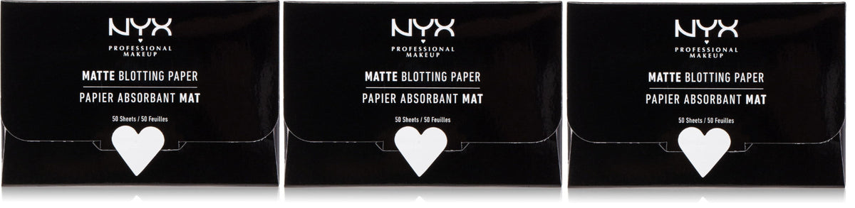 Matte Blotting Paper Sheets 50 Count Pack of 3 for Oil Control & Shine Reduction