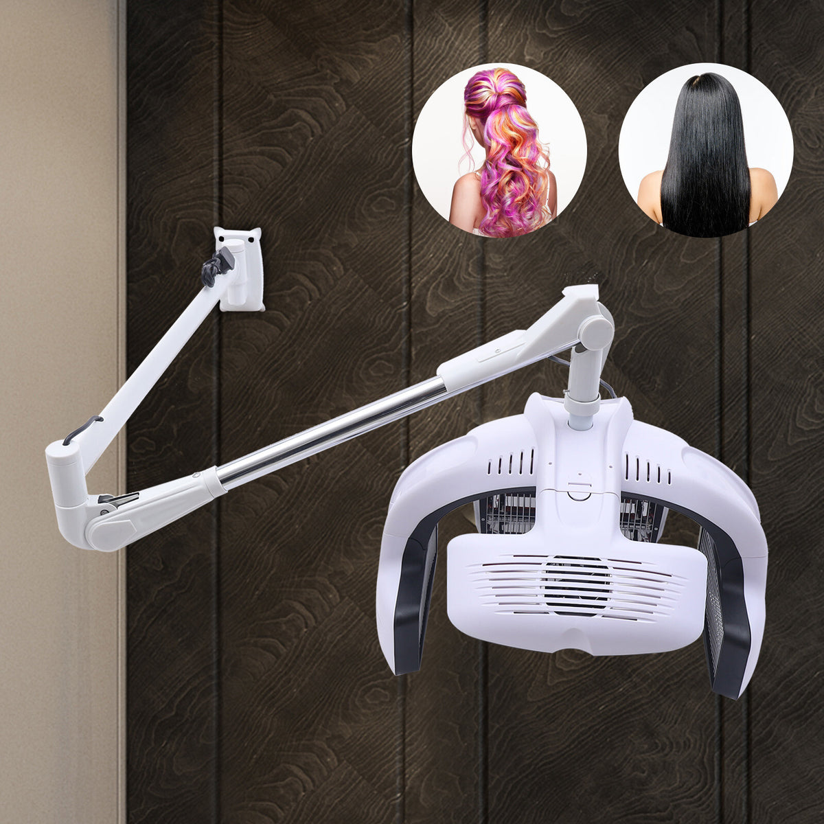 Infrared Hair Color Processor Dryer Kit Wall-Mounted 1250W Salon Equipment