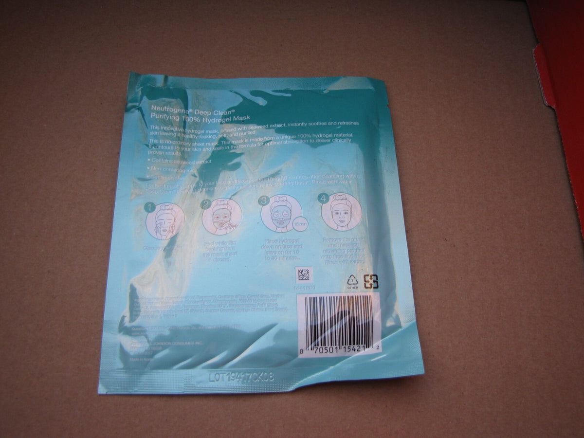 Neutrogena Deep Clean Purifying Hydrogel Mask - Seaweed Extract 1 Oz