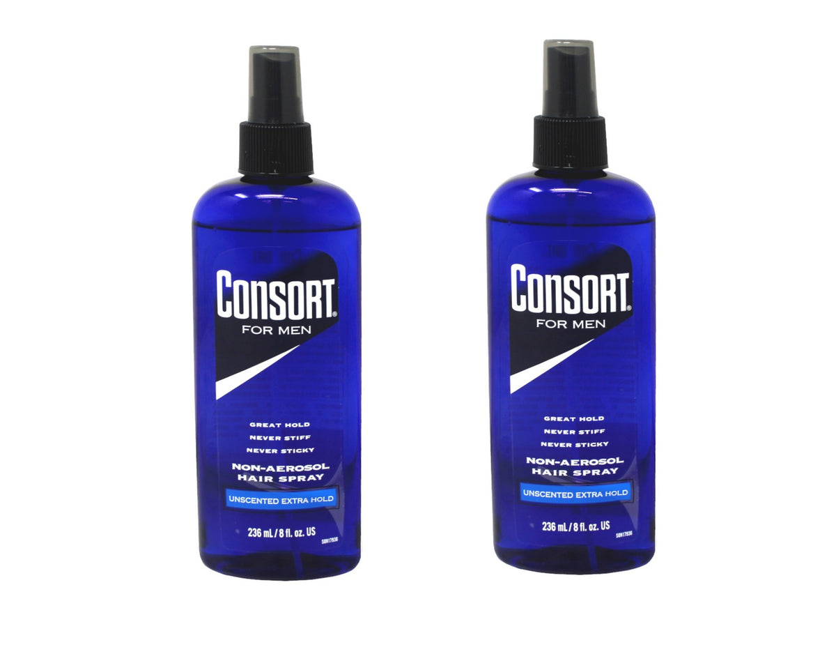 Unscented Extra Hold Hair Spray - 8 oz Pack of 2 for Strong, Natural Style