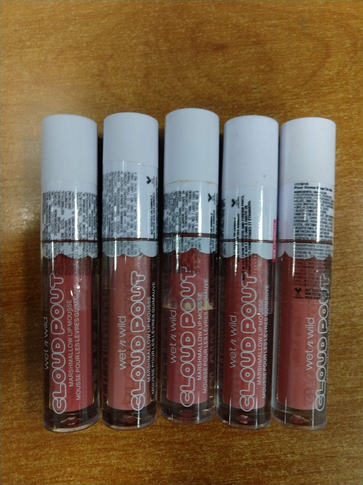 Lip Makeup Set - 5 Pack Cloud Pout Lip Cream - Choose Shade & Quantity