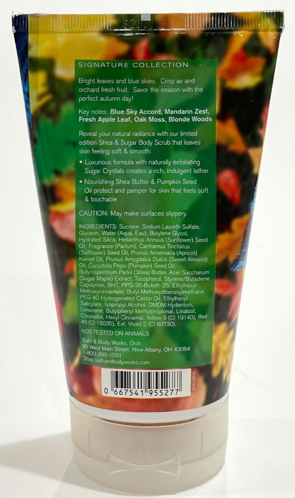 Bath & Body Works Orchard Leaves Blue Sky Shea Sugar Scrub 8 oz / 226