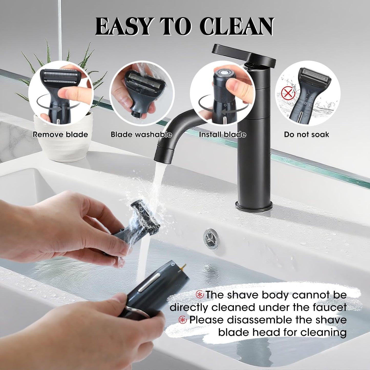 Men's Ball Trimmer for Body & Groin, 6-in-1 Electric Grooming Kit