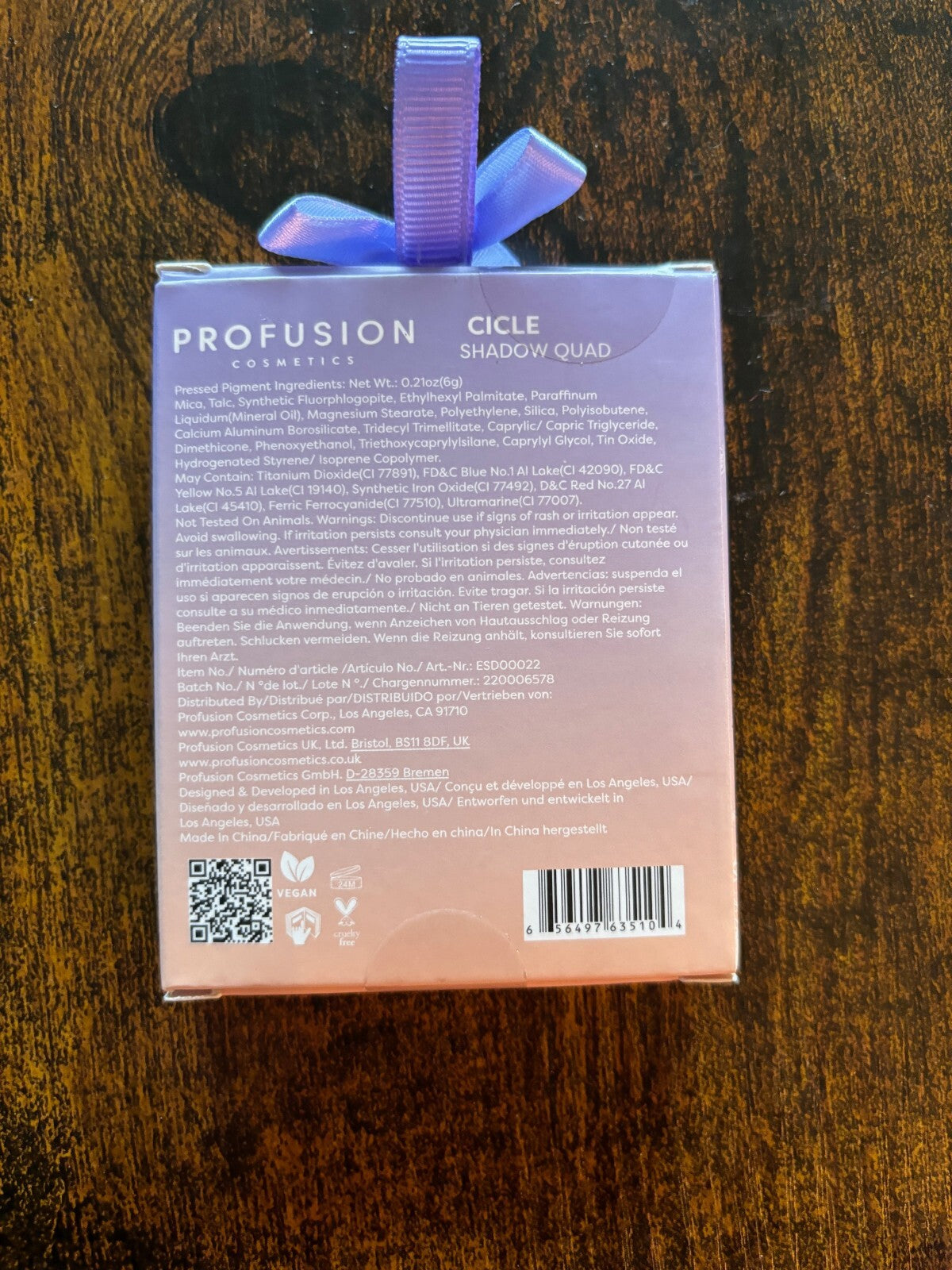 Profusion Cosmetics Icicle 4-Color Eyeshadow Quad - New