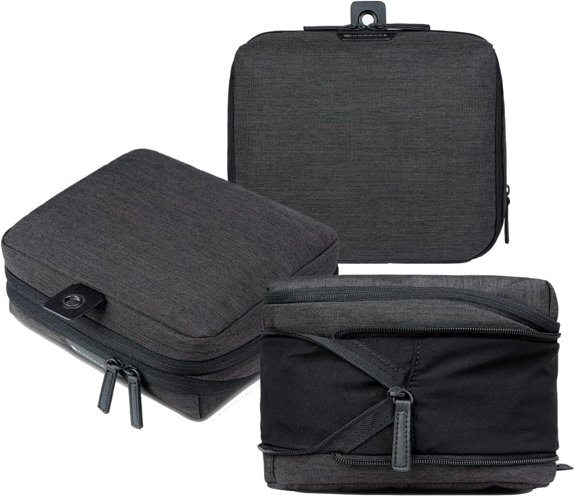 Travel Packing Organizers Set for Men and Women - 2 Medium Black Cubes