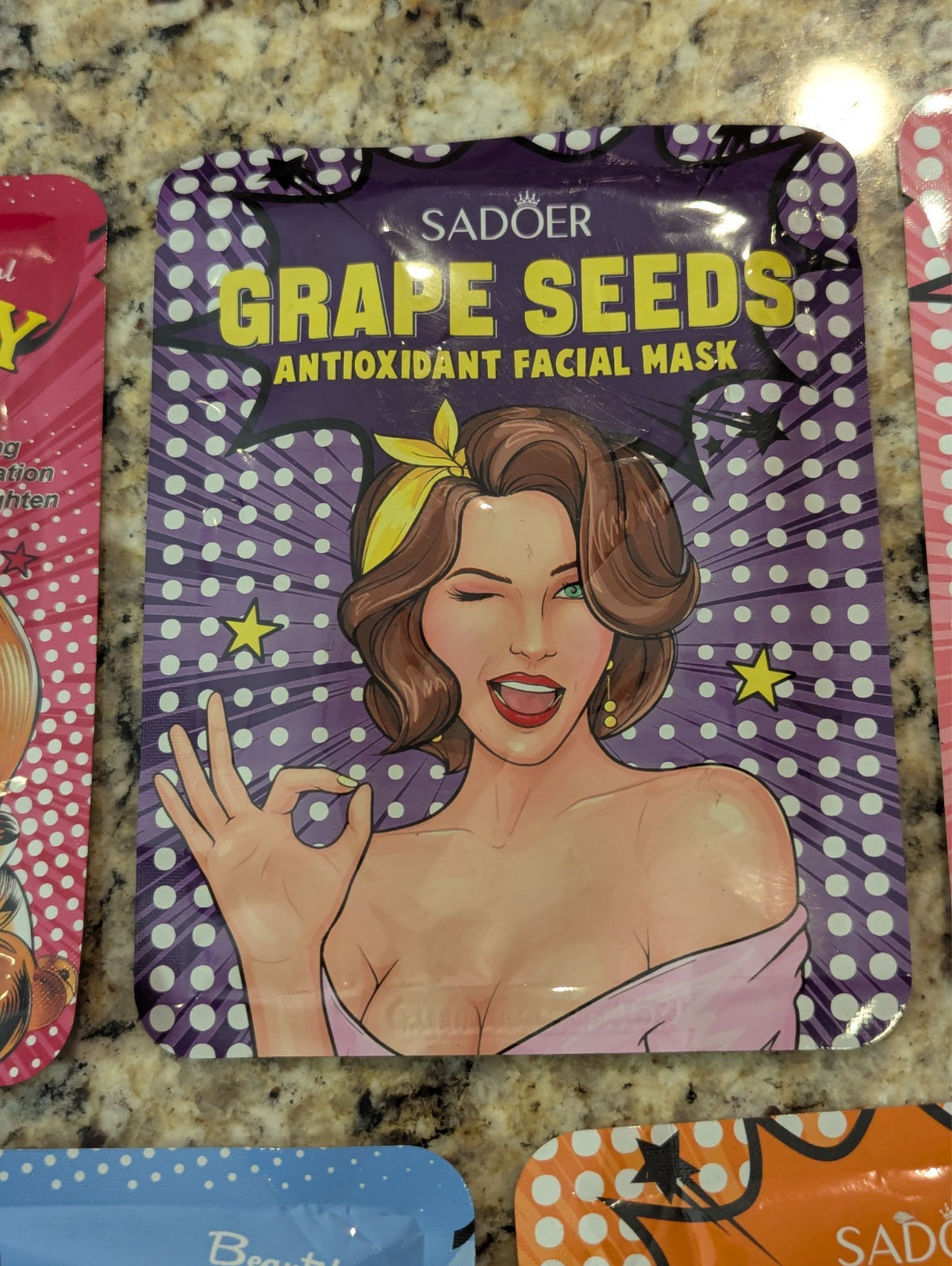 8-Piece Moisturizing Facial Mask Variety Pack - Blueberry, Lemon & Rose