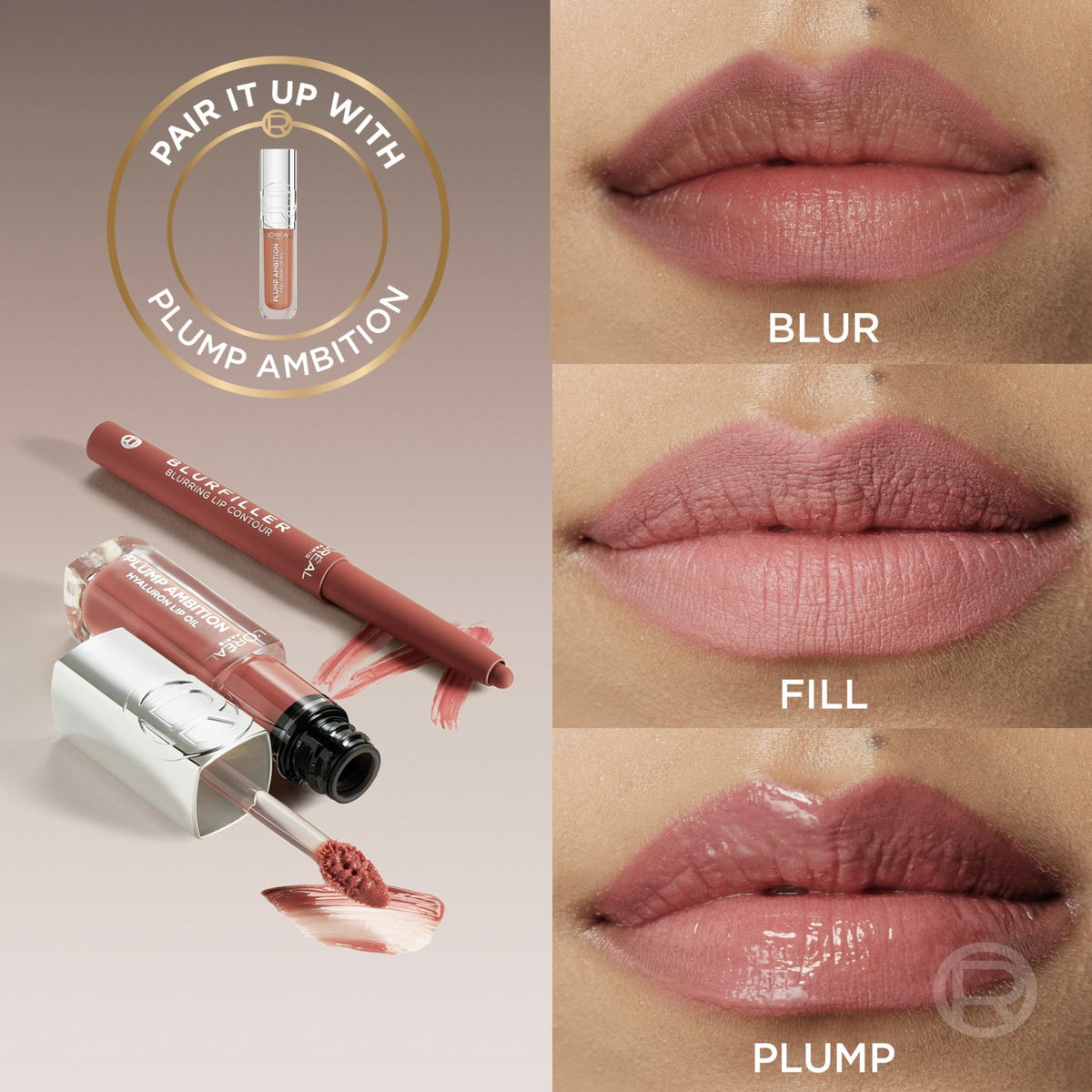Lip Liner Pencil for Fuller Lips - Nude Espresso 0.21 Oz