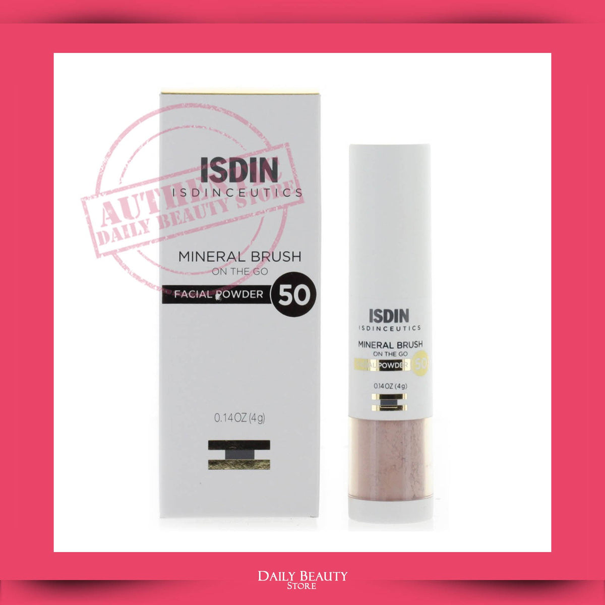 Mineral Facial Powder Brush On The Go Sunscreen & Makeup Applicator 50g