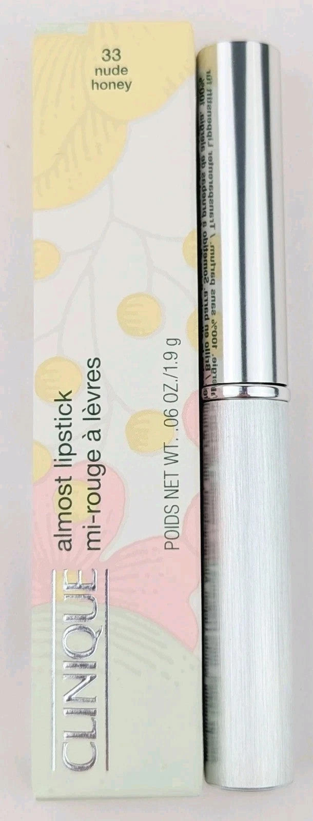 Clinique Lipstick Nude Honey #33 Full Size 1.9g Lip Makeup