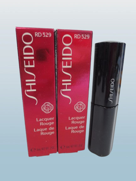 Shiseido Lacquer Rouge Lipstick RD529 Set - 0.2 Oz Box of 2
